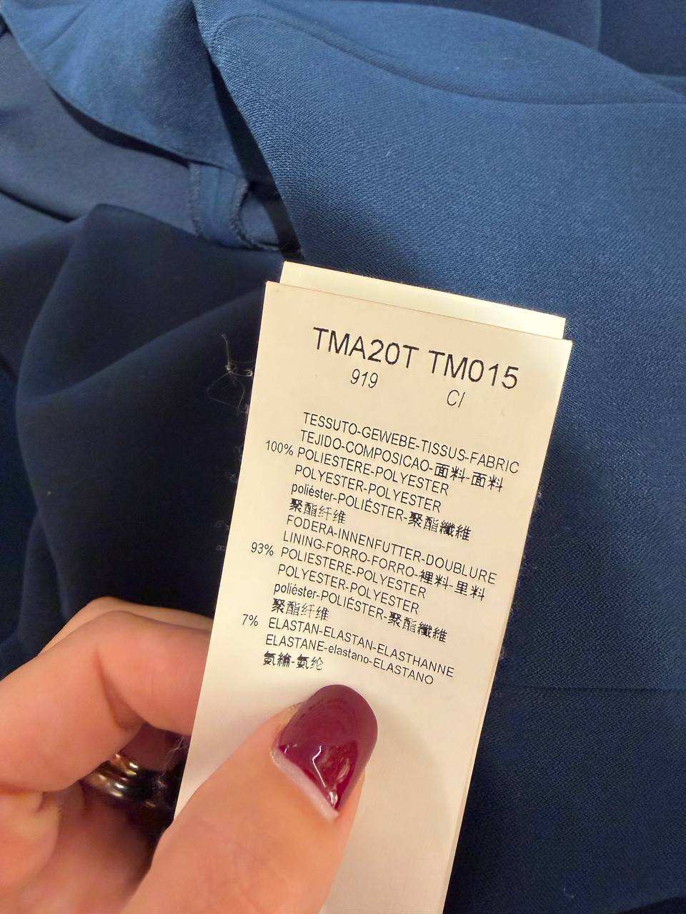 ABITO ARMANI COLLEZIONI BLU NAVY EFFETTO DUE PEZZI Tg 42