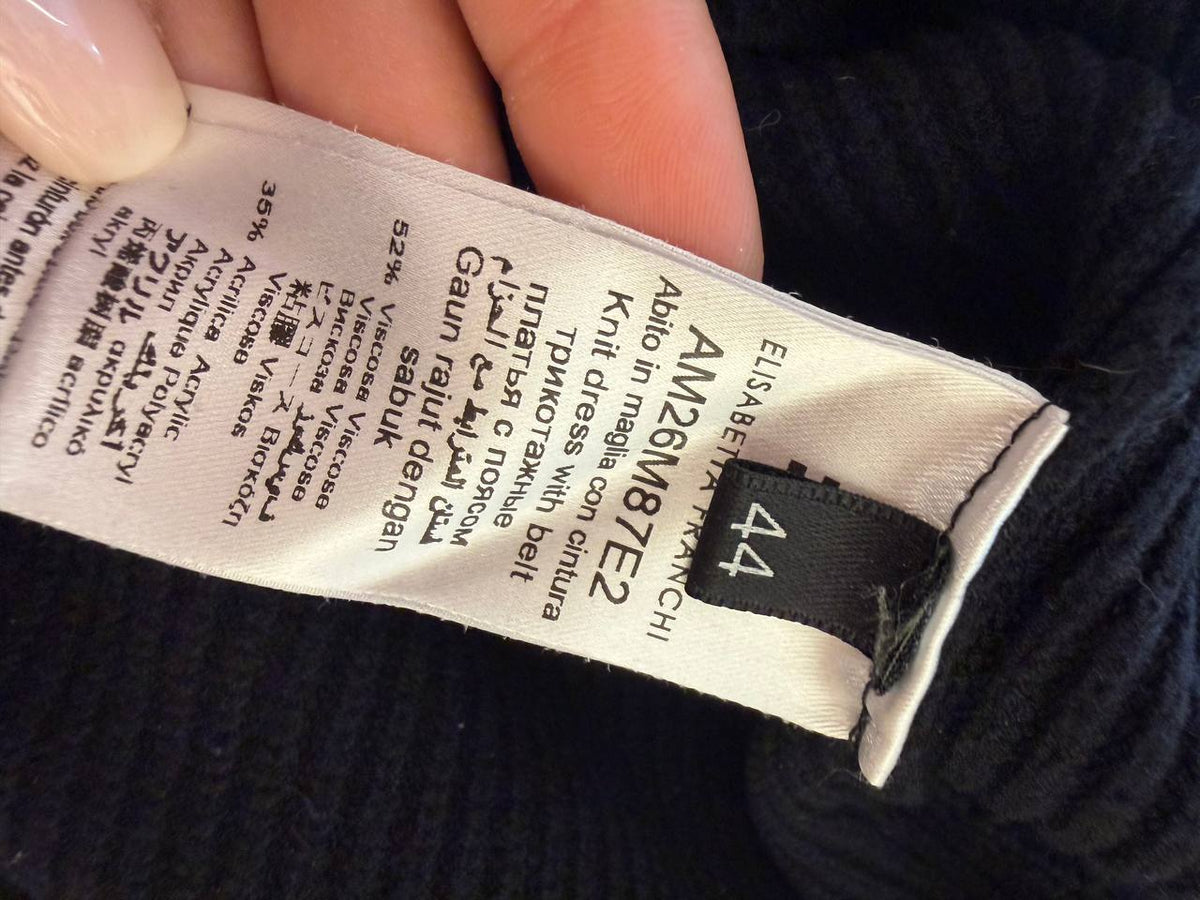 ABITO ELISABETTA FRANCHI IN MAGLIA NERO Tg 44
