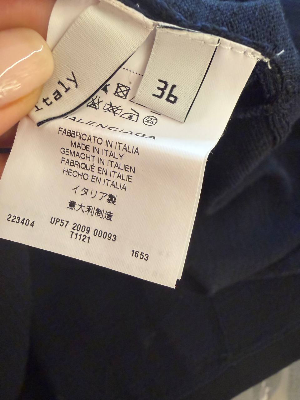 MAGLIONCINO BALENCIAGA BLU E NERO A RIGHE Tg 40