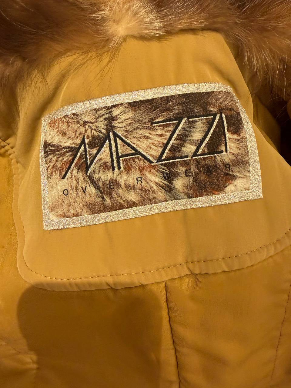 PIUMINO BEIGE MAZZI OVEREAR PELO VOLPE  Tg 44