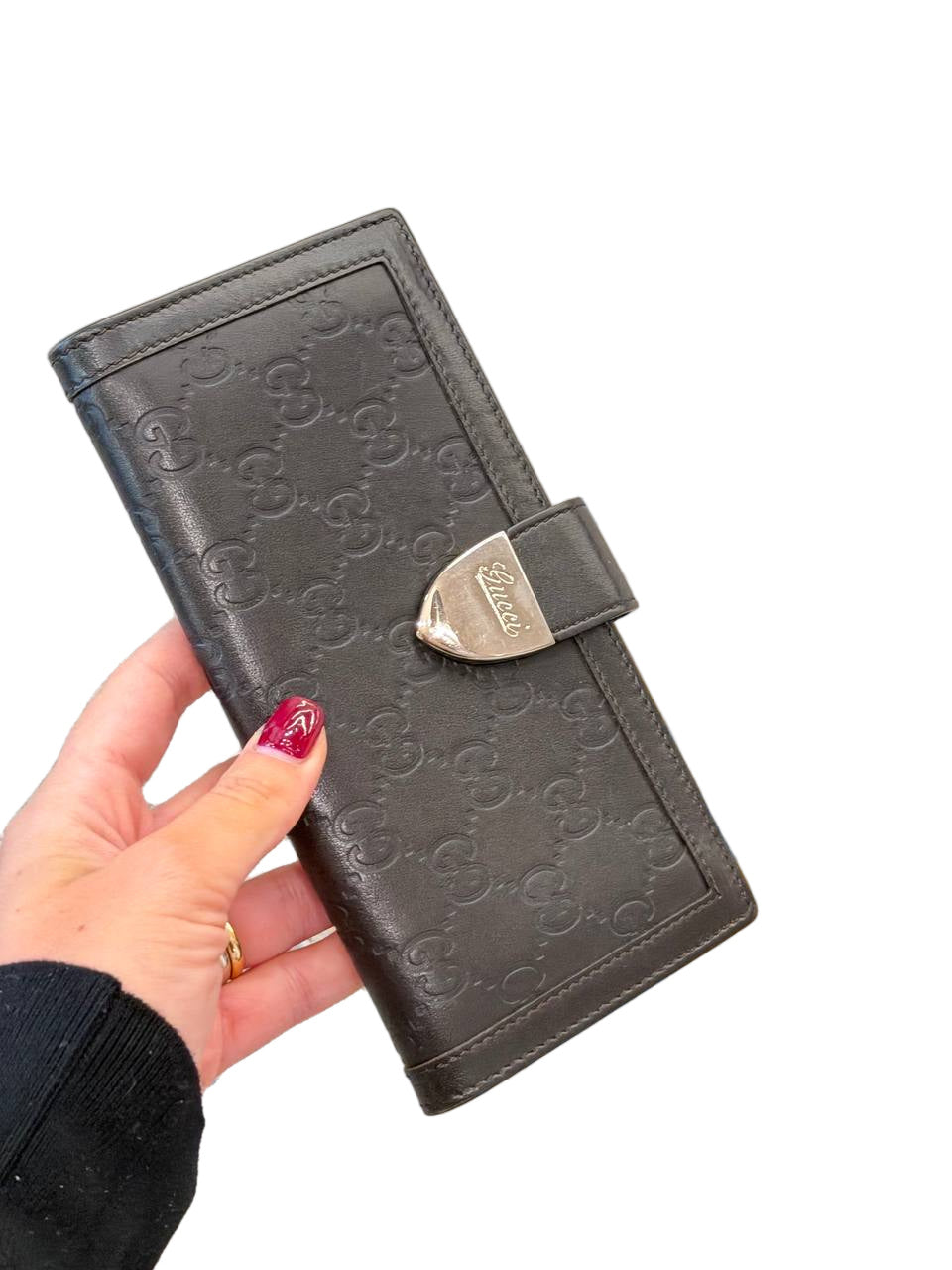 PORTAFOGLIO GUCCI CONTINENTAL PELLE GUCCISSIMA MARRONE