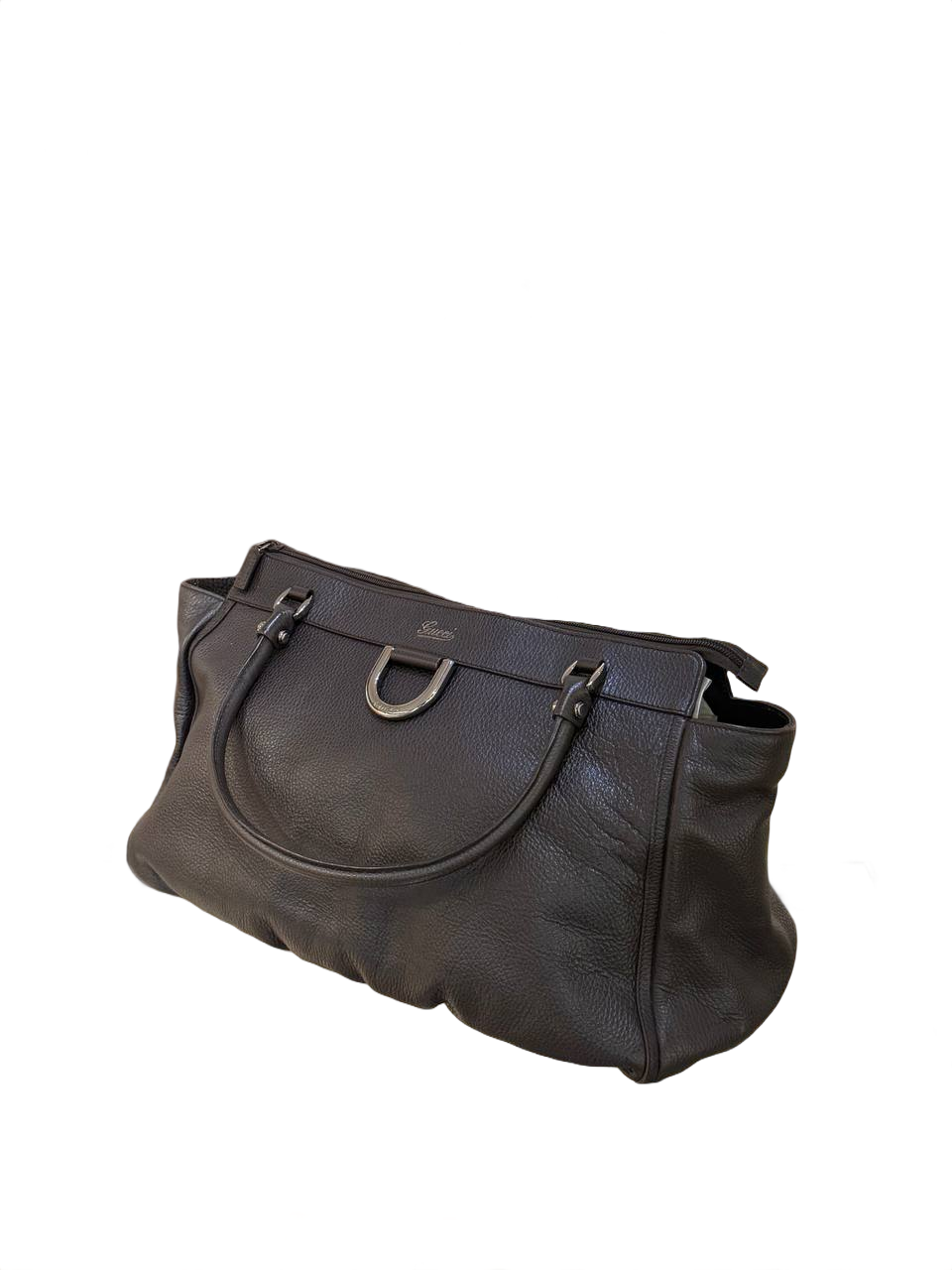 SHOPPER GUCCI ABBEY D-RING TESTA DI MORO PELLE