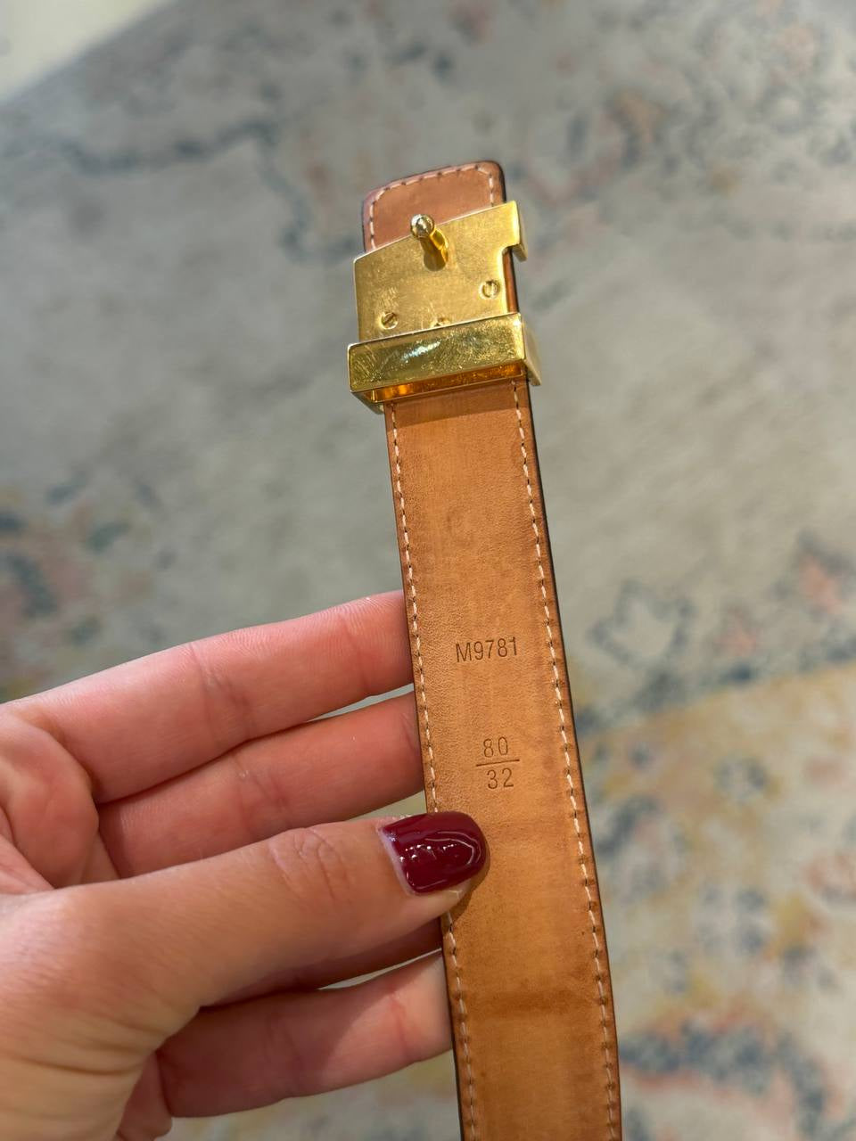 CINTURA INITIALES LOUIS VUITTON SOTTILE MISURA 80