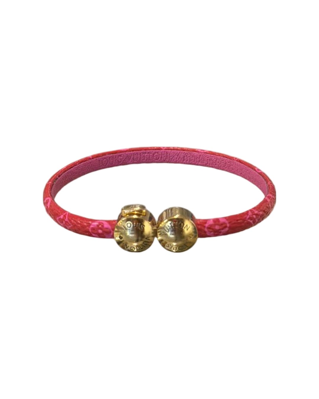 BRACCIALE LOUIS VUITTON MONOGRAM ROSSO E ROSA