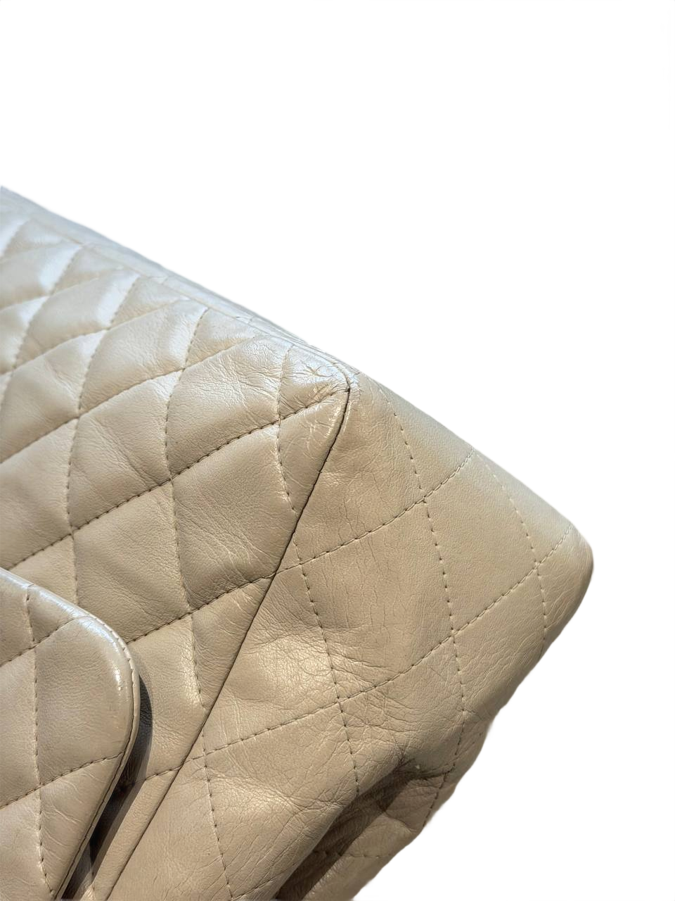 CHANEL JUMBO SINGLE FLAP PELLE TRAPUNTATA BEIGE CHIARO