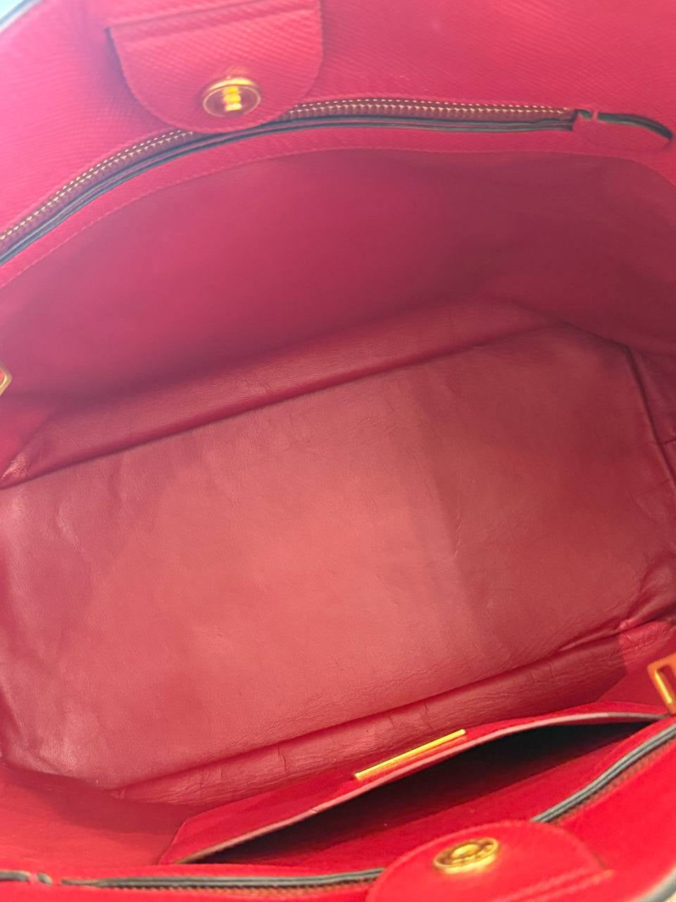BORSA PRADA SAFFIANO ROSSA CON TASCA FRONTALE