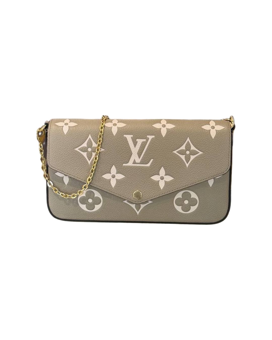 POCHETTE FÉLICIE LOUIS VUITTON TORTORA PELLE EMPREINTE