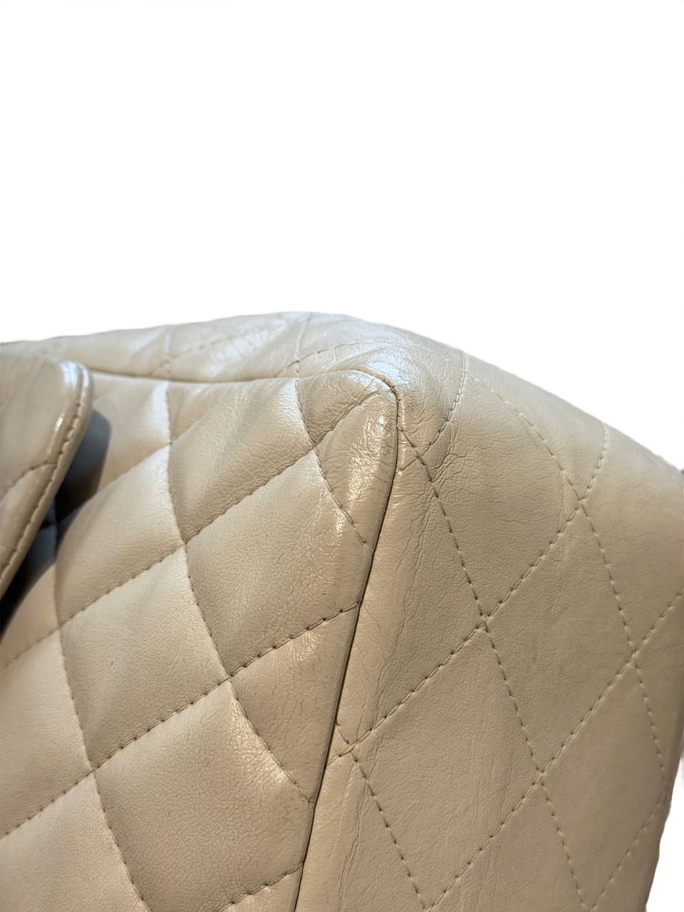 CHANEL JUMBO SINGLE FLAP PELLE TRAPUNTATA BEIGE CHIARO