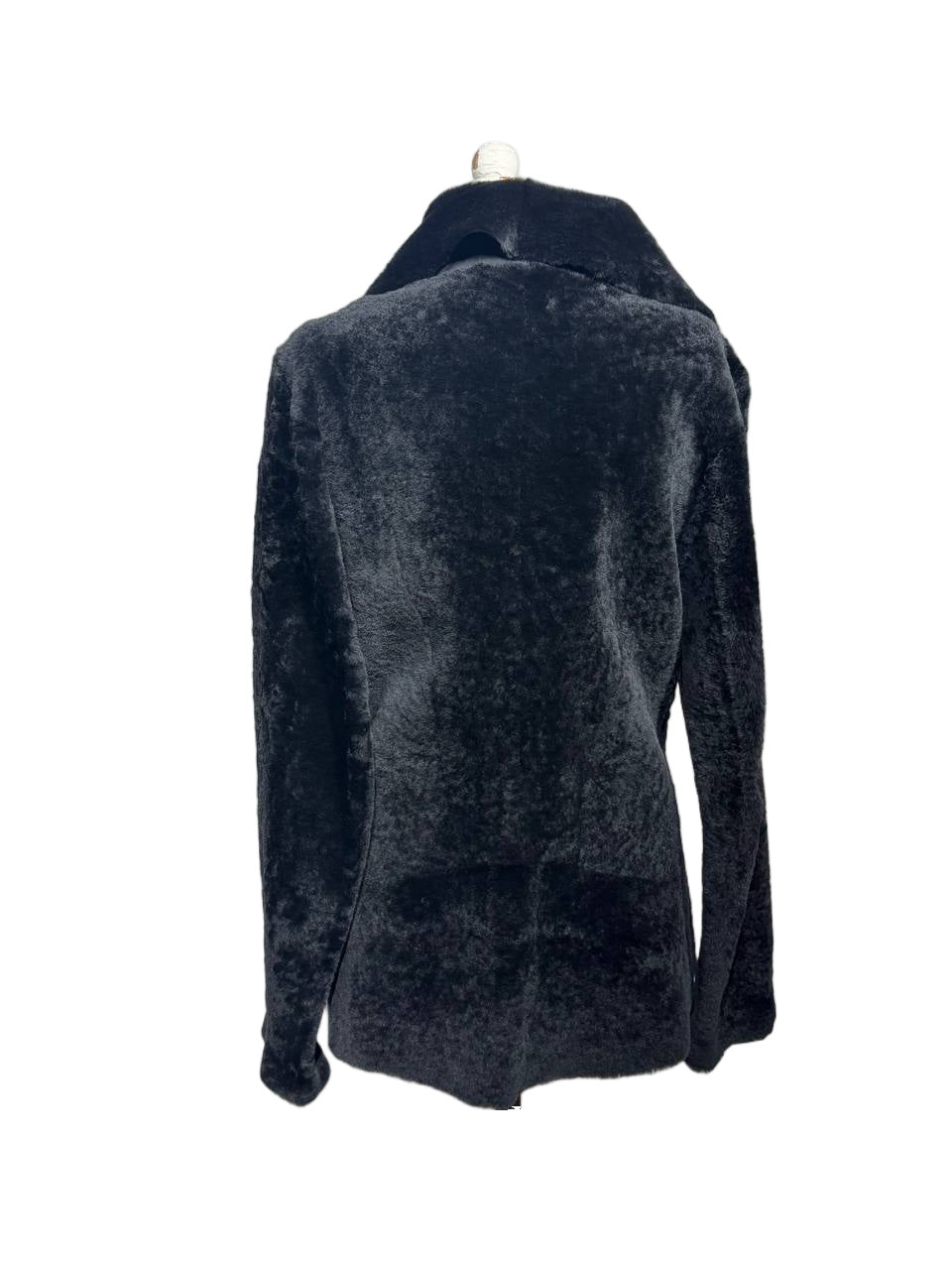 GIACCA MONTONE DROME NERO con ZIP ASIMMETRICA Tg L
