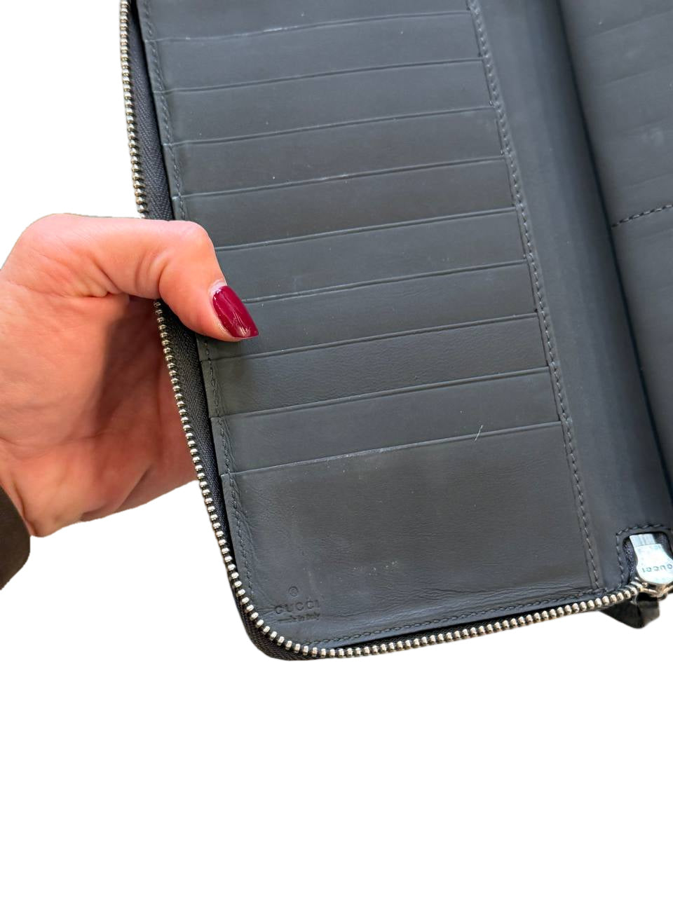 PORTAFOGLIO GUCCI PELLE GRIGIA GUCCISSIMA