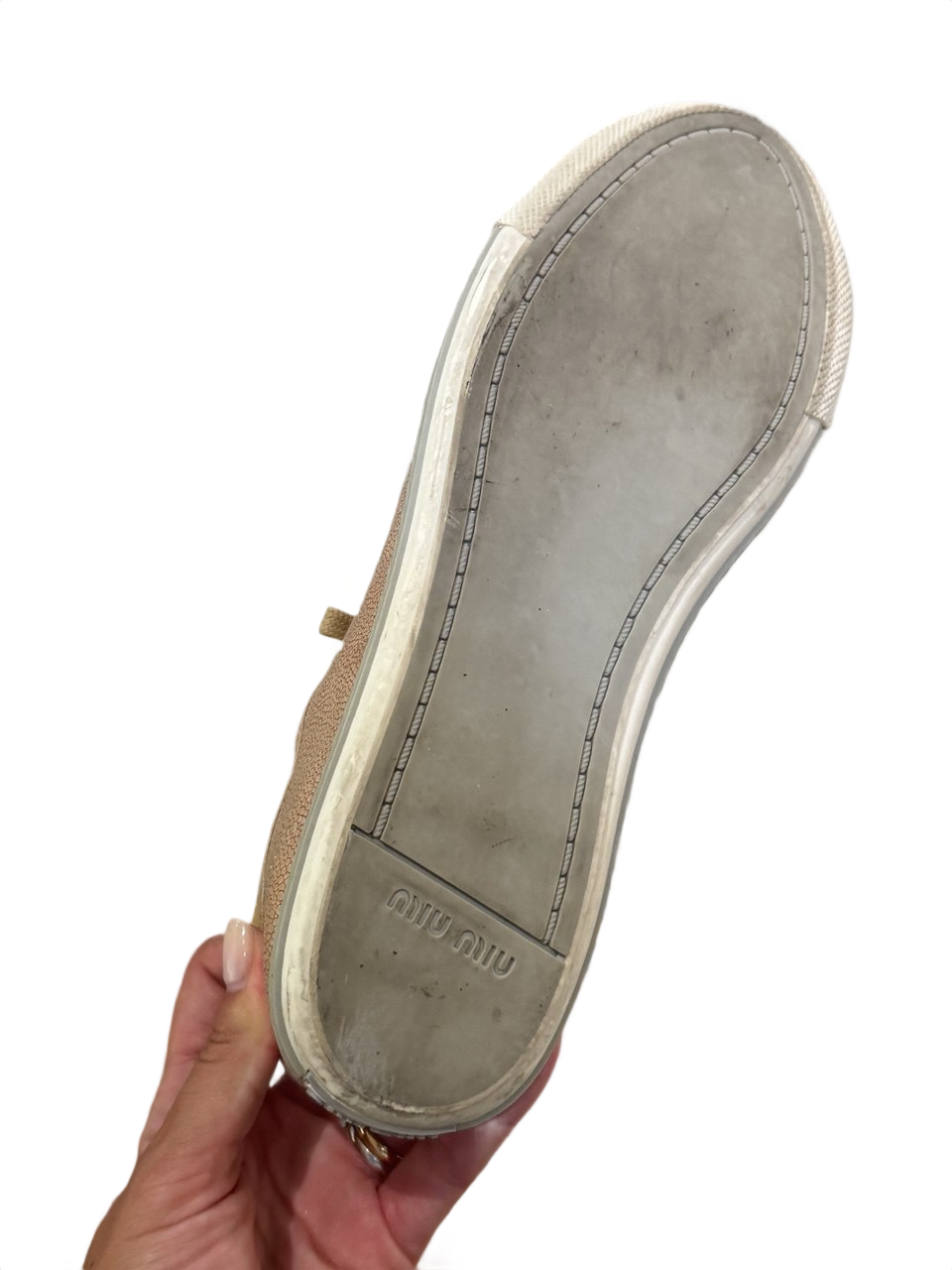 SNEAKERS MIUMIU CIPRIA PUNTA METALLICA BORCHIATA Nr 40