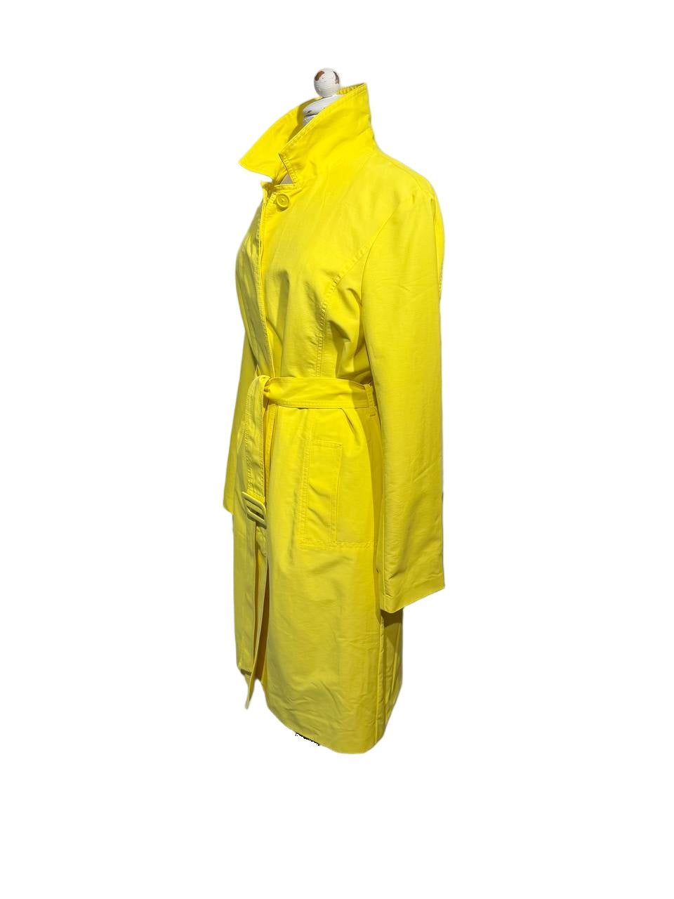 IMPERMEABILE MAX&CO GIALLO CON CINTURA Tg 46