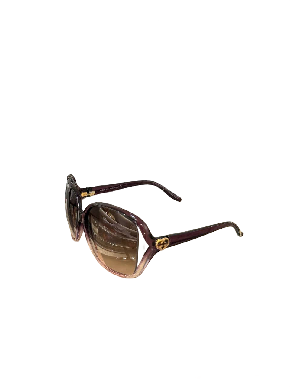 GUCCI OCCHIALI DA SOLE OVERSIZE SFUMATI TONI VIOLA