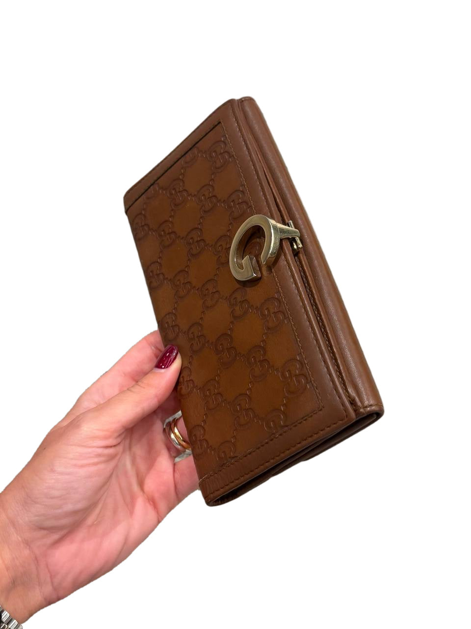 PORTAFOGLIO GUCCI PELLE GUCCISSIMA COGNAC