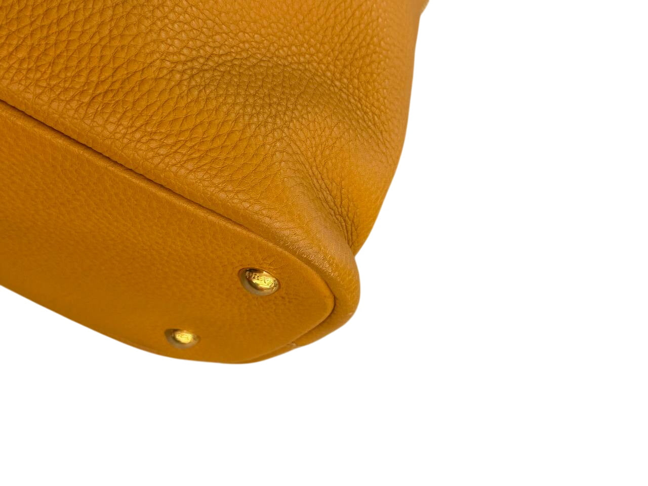 TOTE BAG PRADA PELLE VITELLO  OCRA / SENAPE