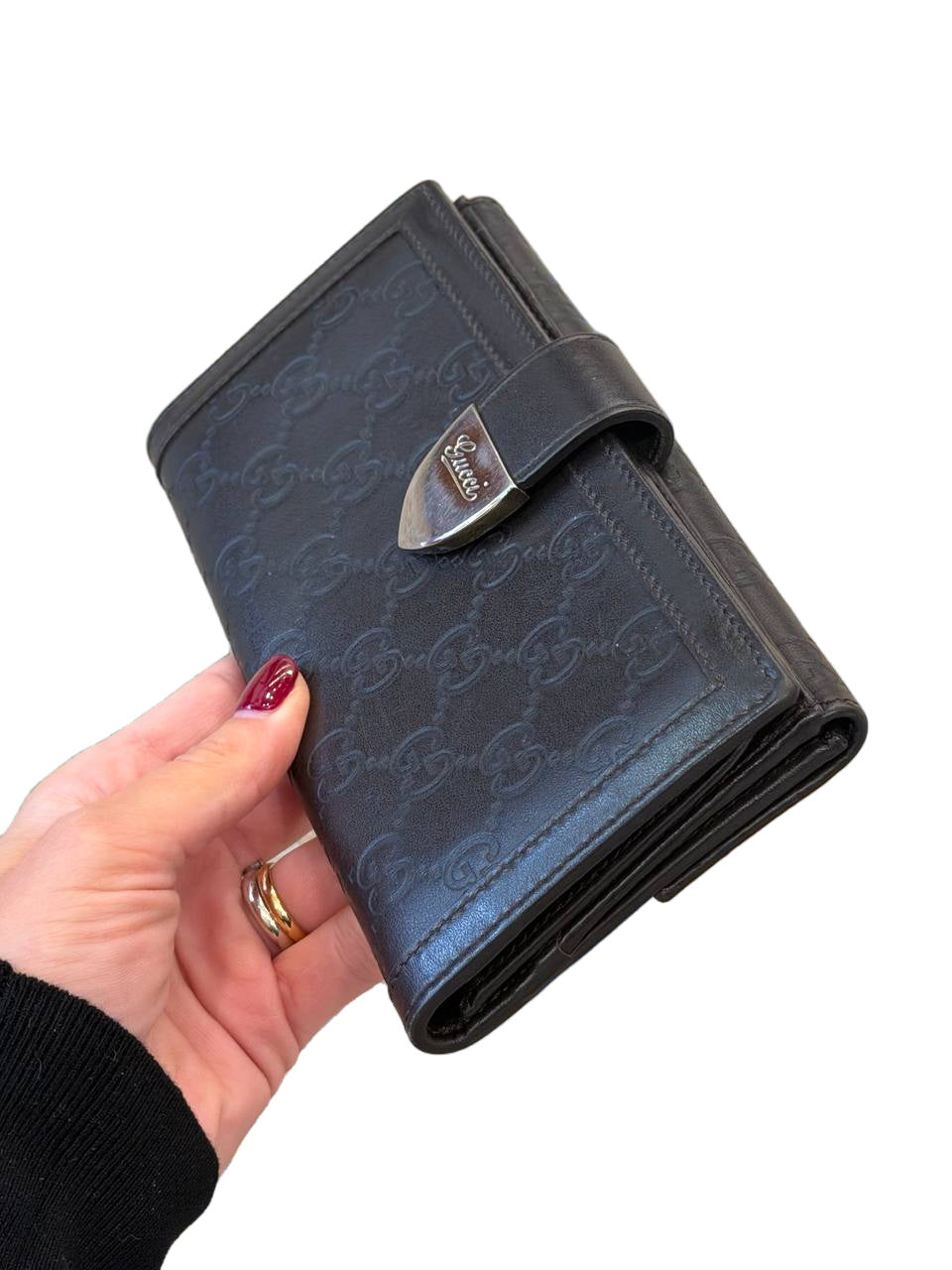 PORTAFOGLIO GUCCI CONTINENTAL PELLE GUCCISSIMA MARRONE