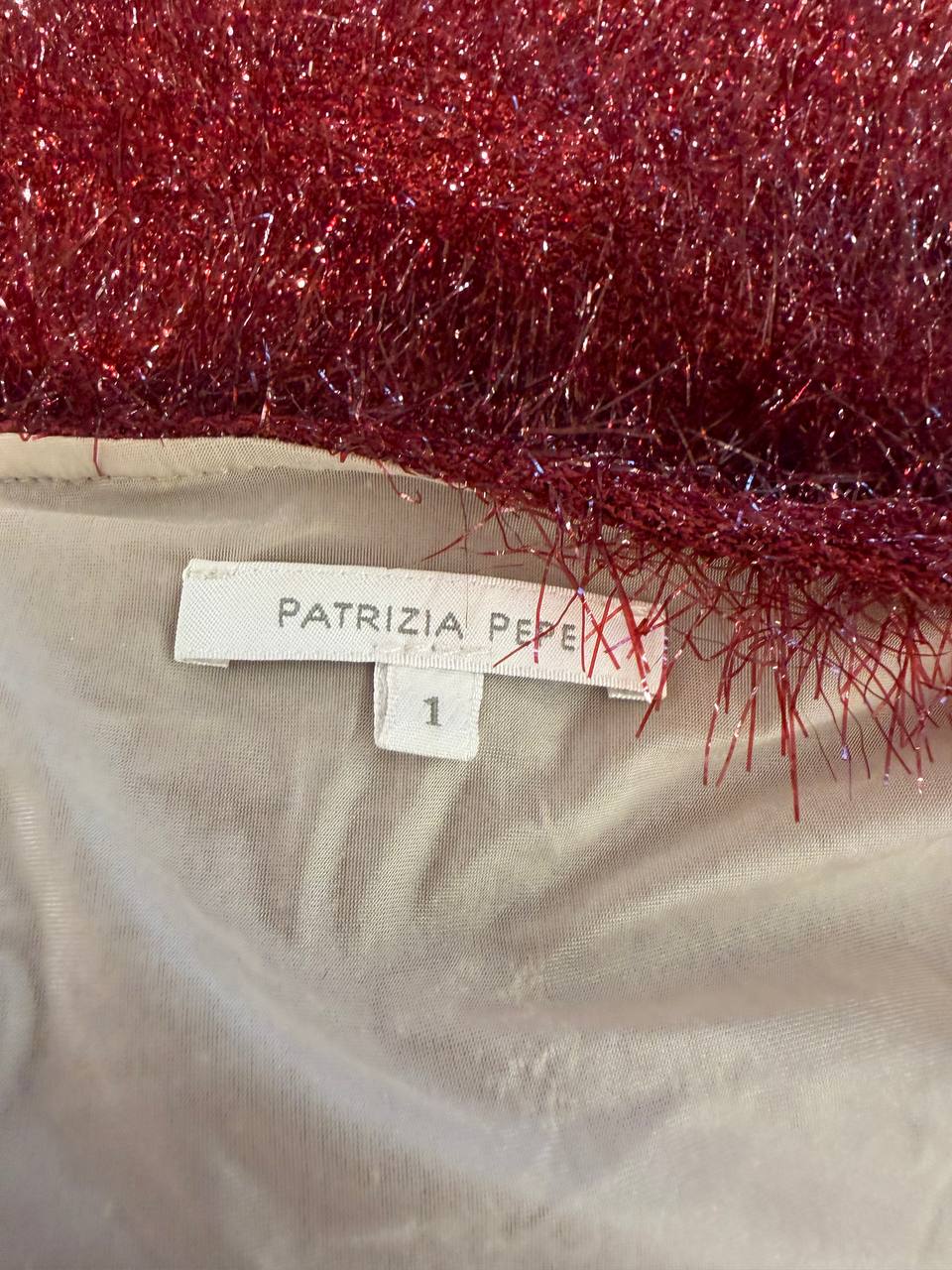 MAGLIA EYELASH GLITTER BORDEAUX Tg S