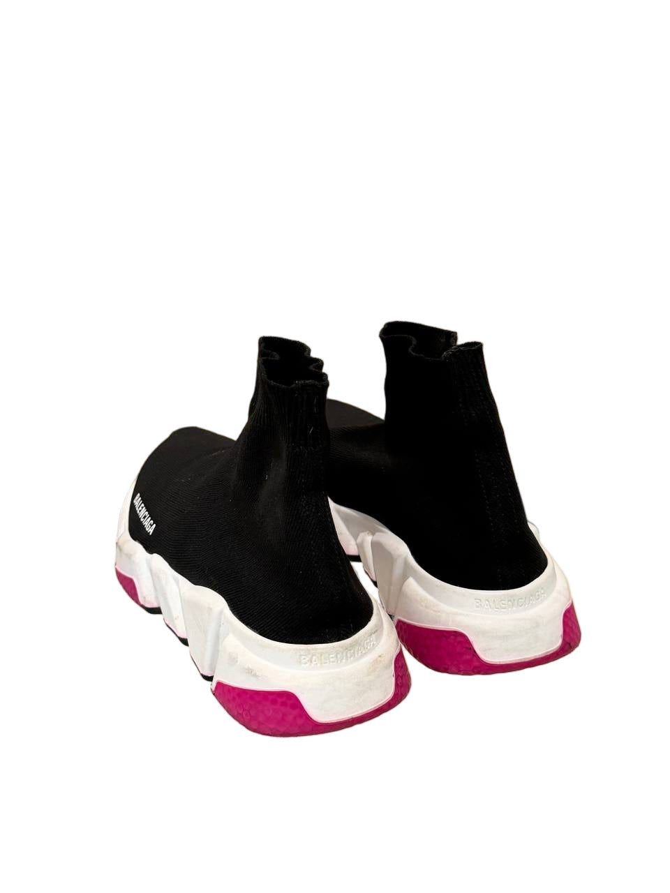 SNEAKERS BALENCIAGA SPEED TRAINER NERO FUCSIA Nr 38