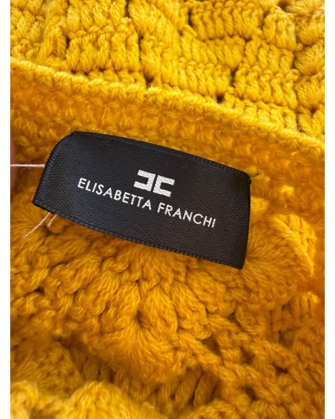 ABITO CROCHET GIALLO SENAPE ELISABETTA FRANCHI Tg 40