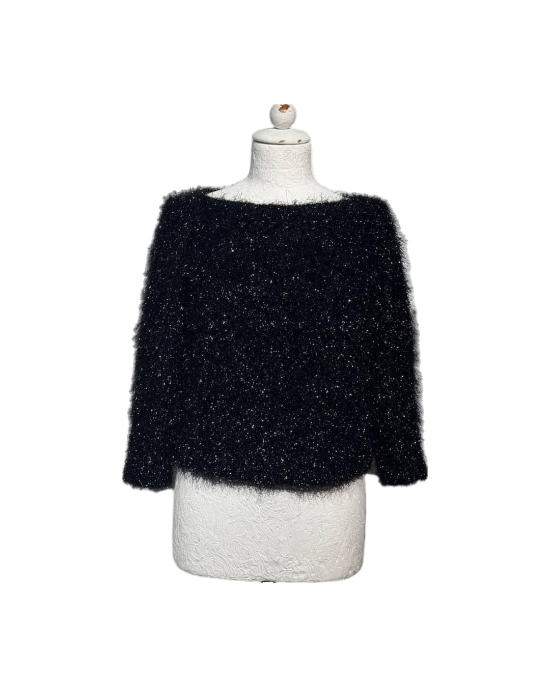 MAGLIA EYELASH LUREX NERA Tg S