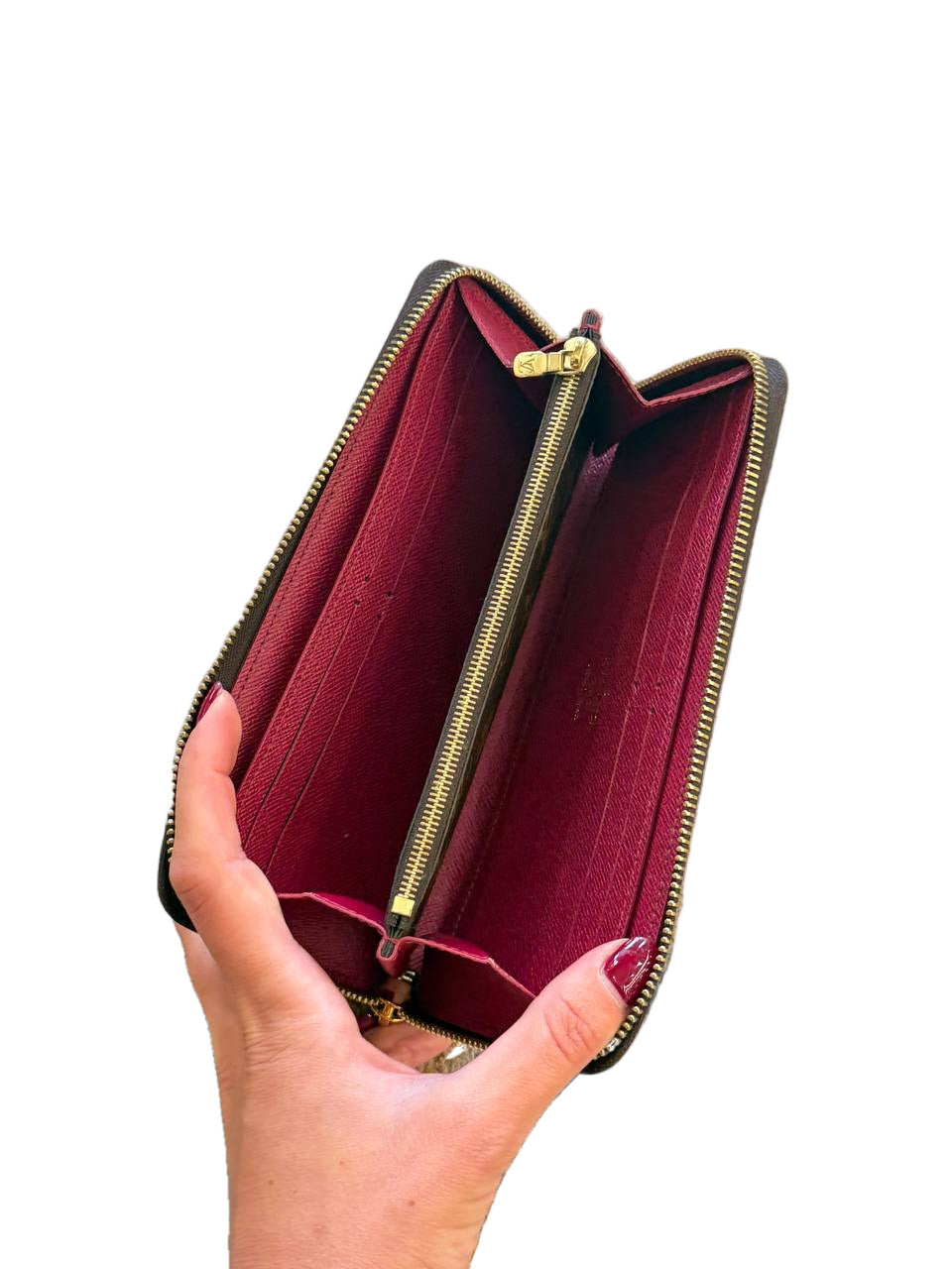 PORTAFOGLIO MONOGRA CLEMENCE LOUIS VUITTON INTERNO CILIEGIA