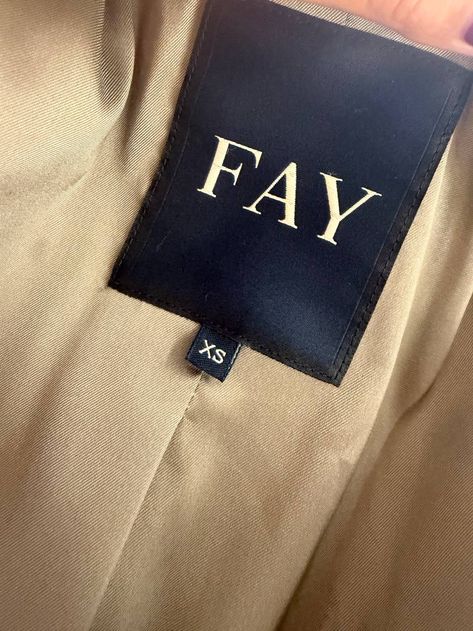 CAPPOTTO FAY LANA BEIGE GANCI CHAMPAGNE Tg XS