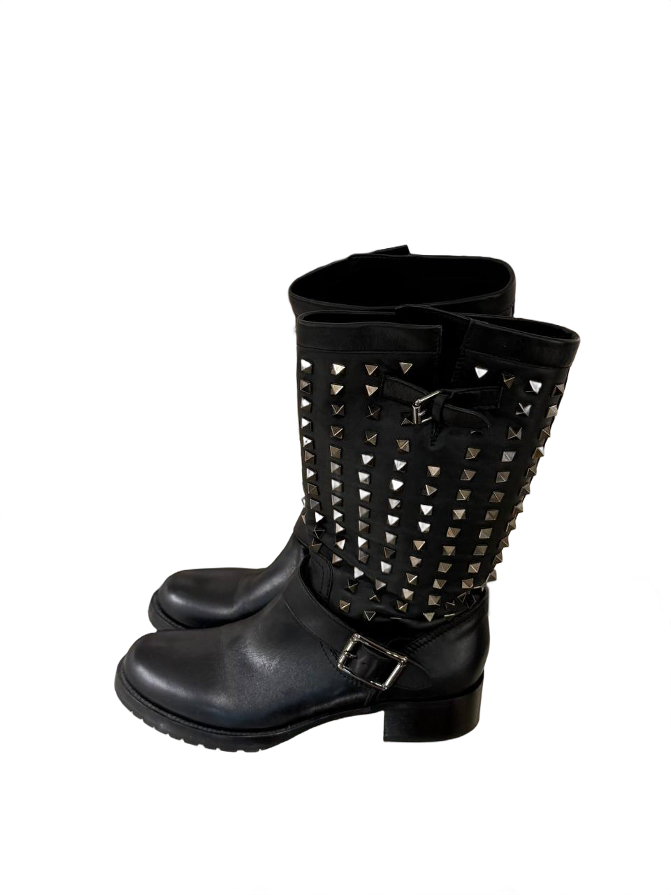 STIVALI BIKER VALENTINO ROCKSTUD NERI Nr 40