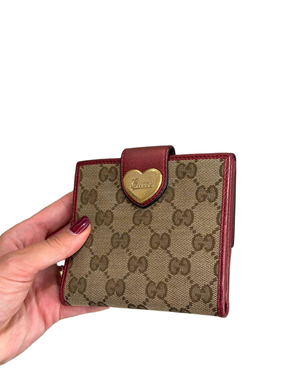 PICCOLO PORTAFOGLIO GUCCI TELA GG SUPREME RIFINITURE METALLIZZATE ROSA