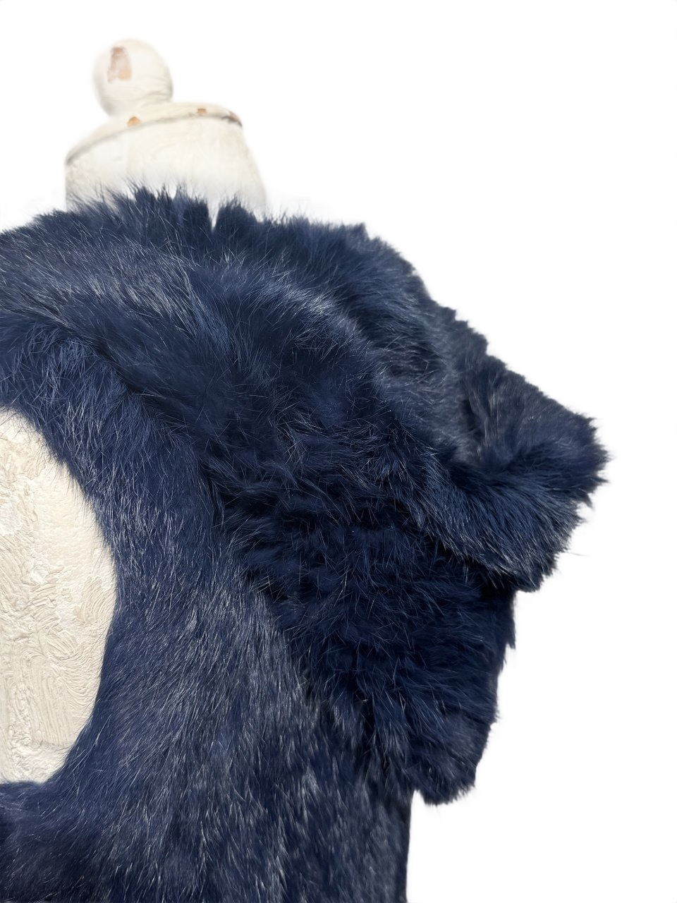 SMANICATO LAPIN BLU CON CAPPUCCIO Tg 40