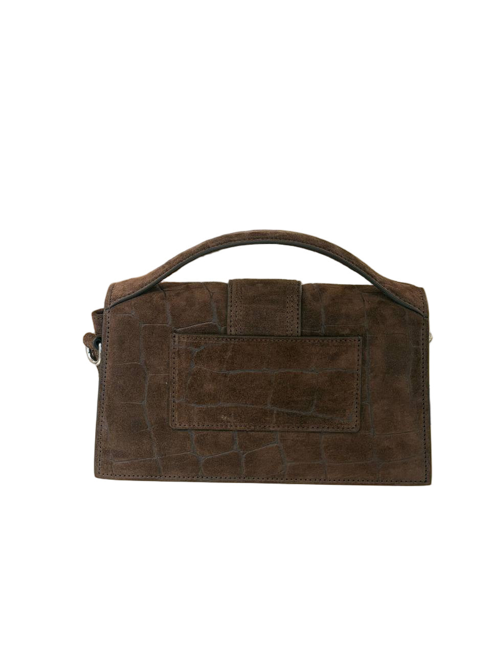 JACQUEMUS LE GRAND BAMBINO SUEDE STAMPA COCCO MARRONE
