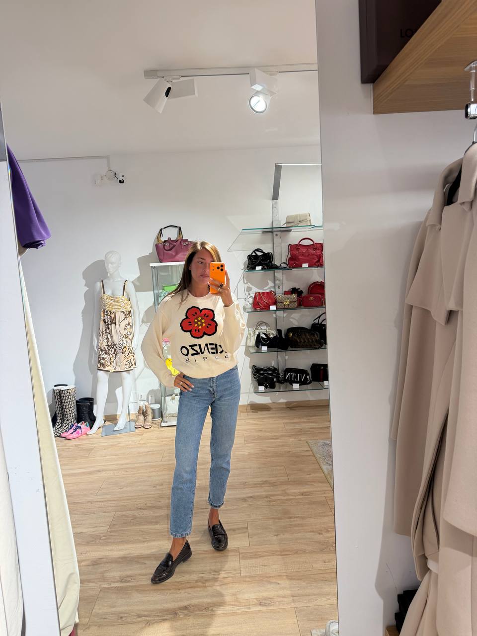 MAGLIONE KENZO PARIS BOKE FLOWER PANNA Tg S