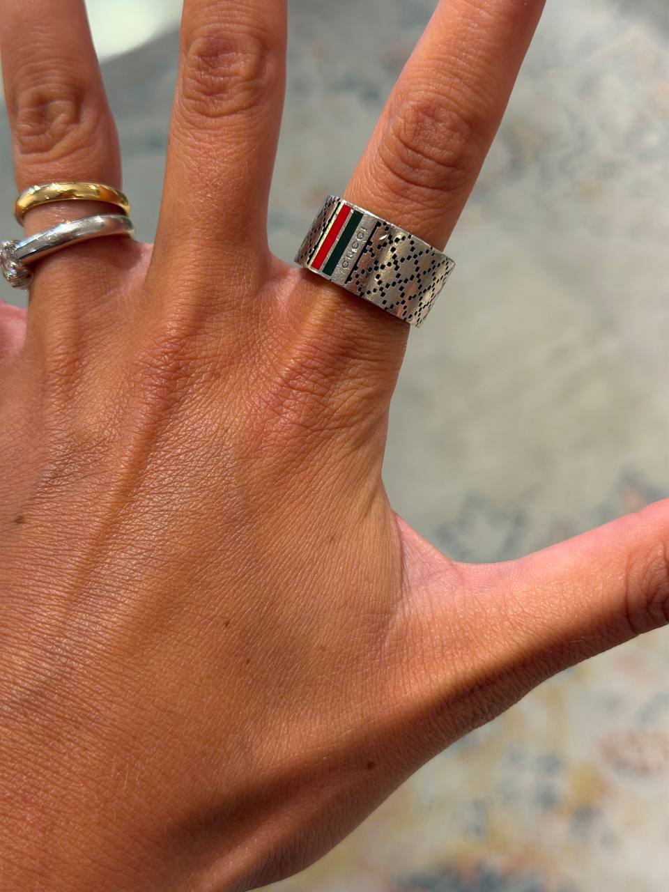 ANELLO GUCCI ARGENTO 925 WEB GG