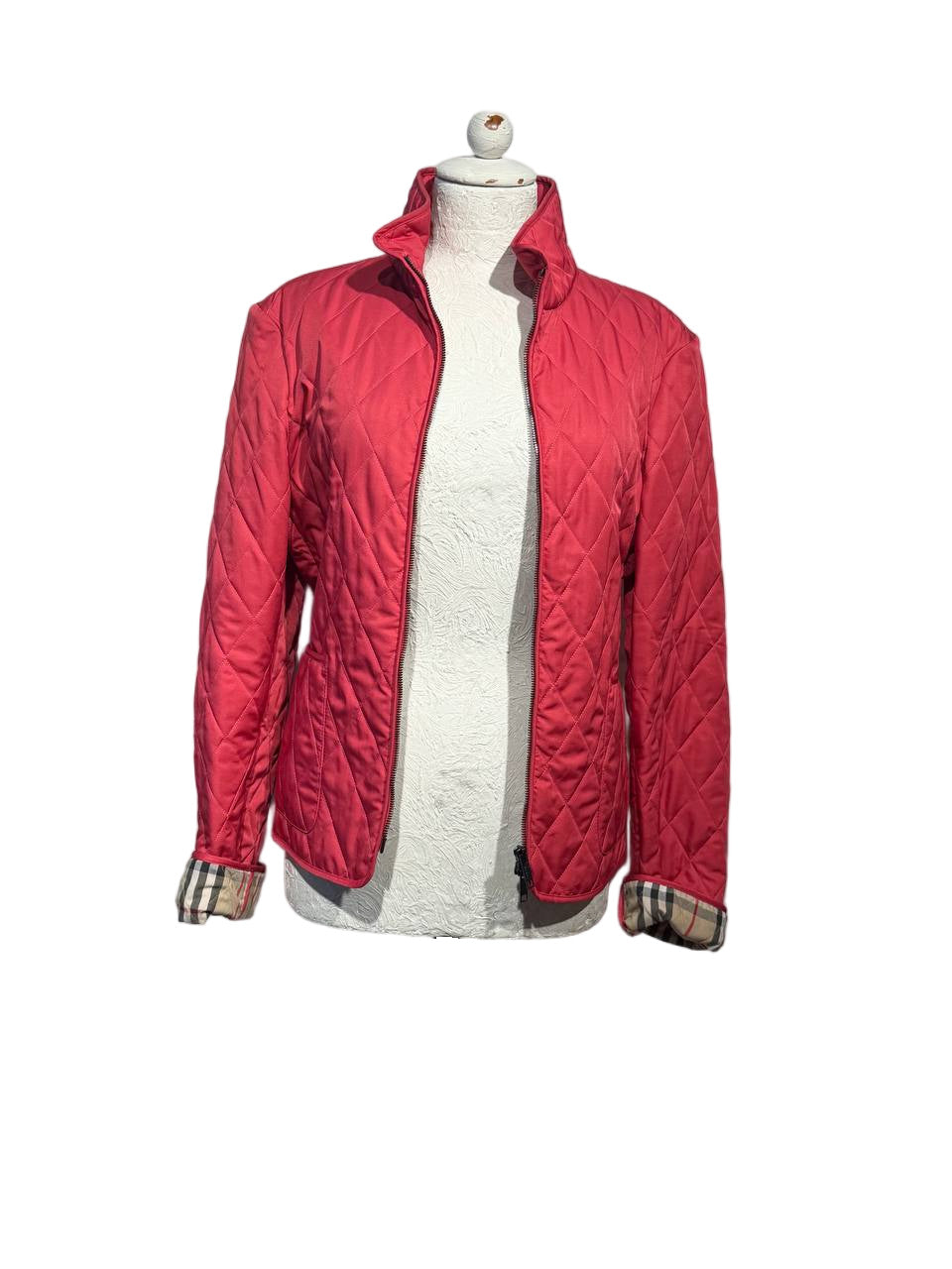 PIUMINO LEGGERO BURBERRY TRAPUNTATO MAGENTA Tg M