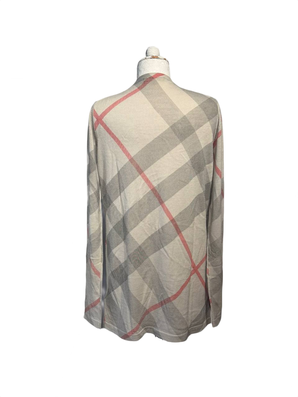 CARDIGAN BURBERRY BRIT  CHECK LANA CASHMERE Tg L