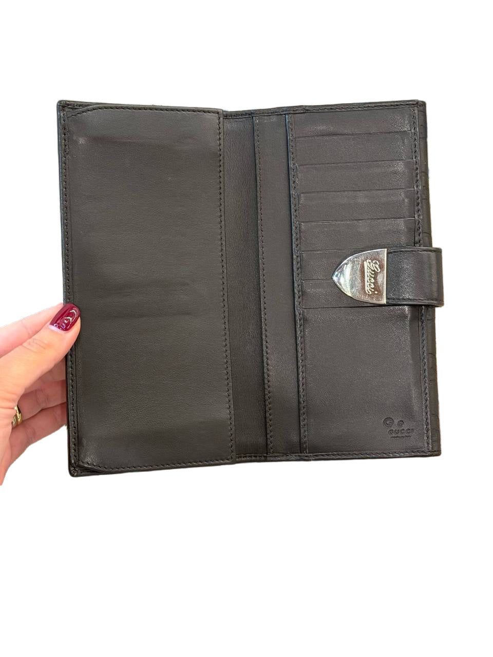 PORTAFOGLIO GUCCI CONTINENTAL PELLE GUCCISSIMA MARRONE