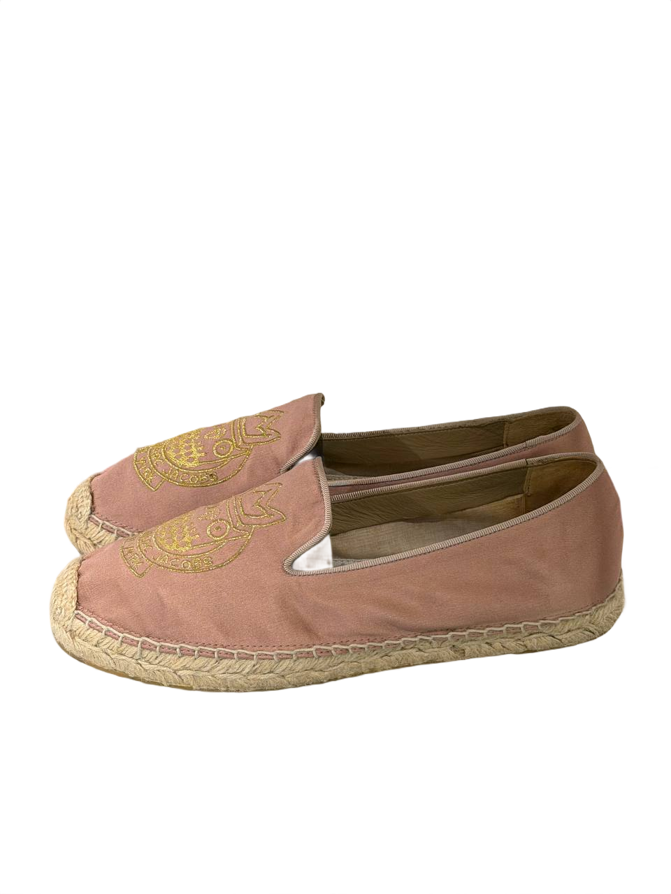 ESPADRILLAS MARC JACOBS ROSA RICAMO GUFO ORO Nr 40