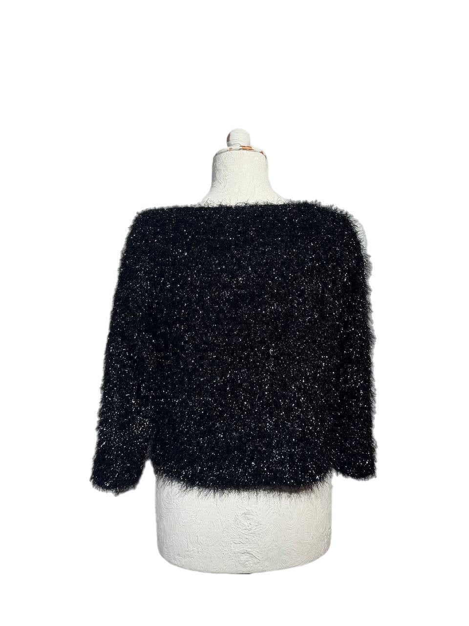 MAGLIA EYELASH LUREX NERA Tg S