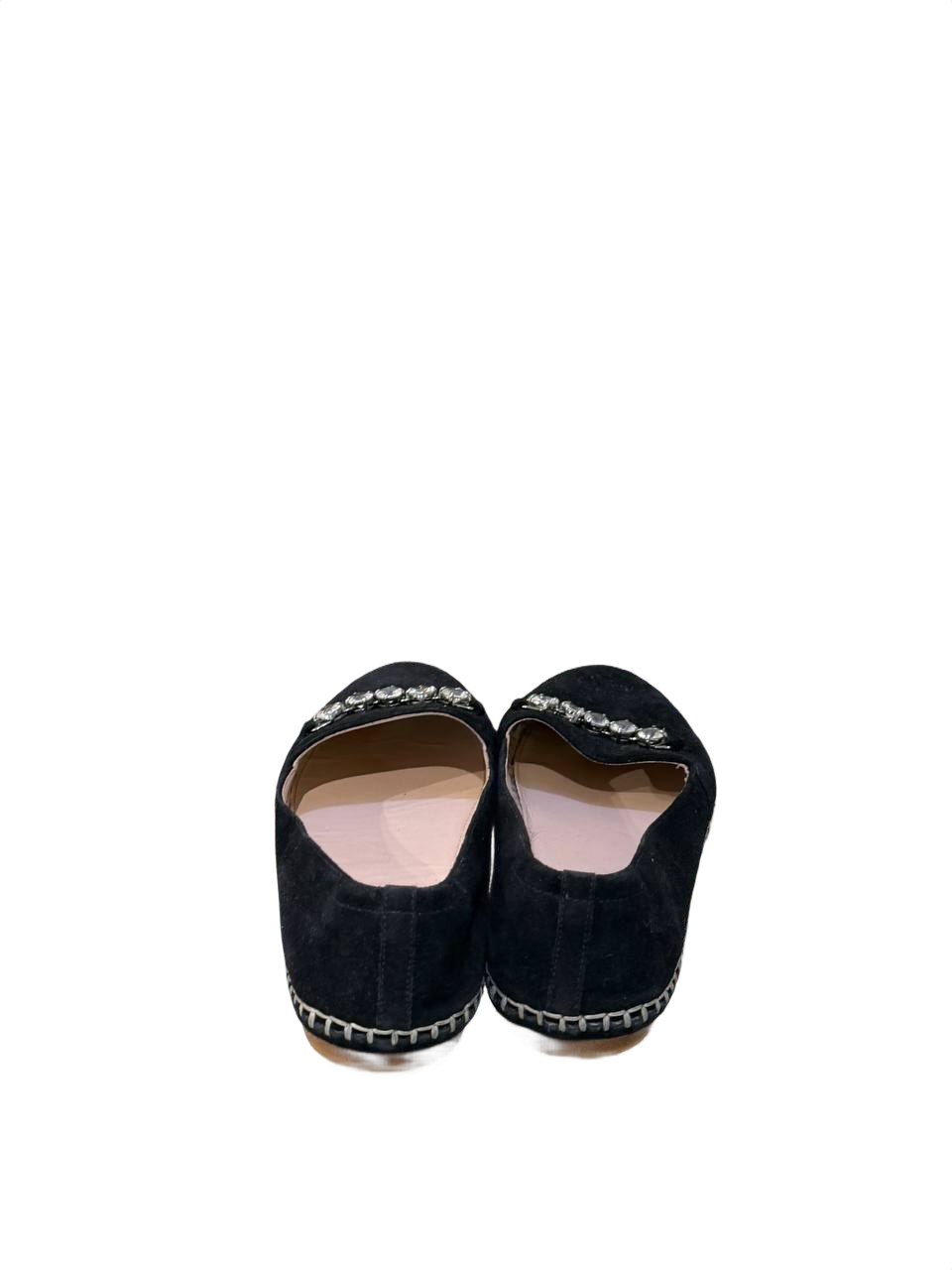 ESPADRILLAS MIUMIU SCAMOSCIATE CRISTALLI NERE Nr 40