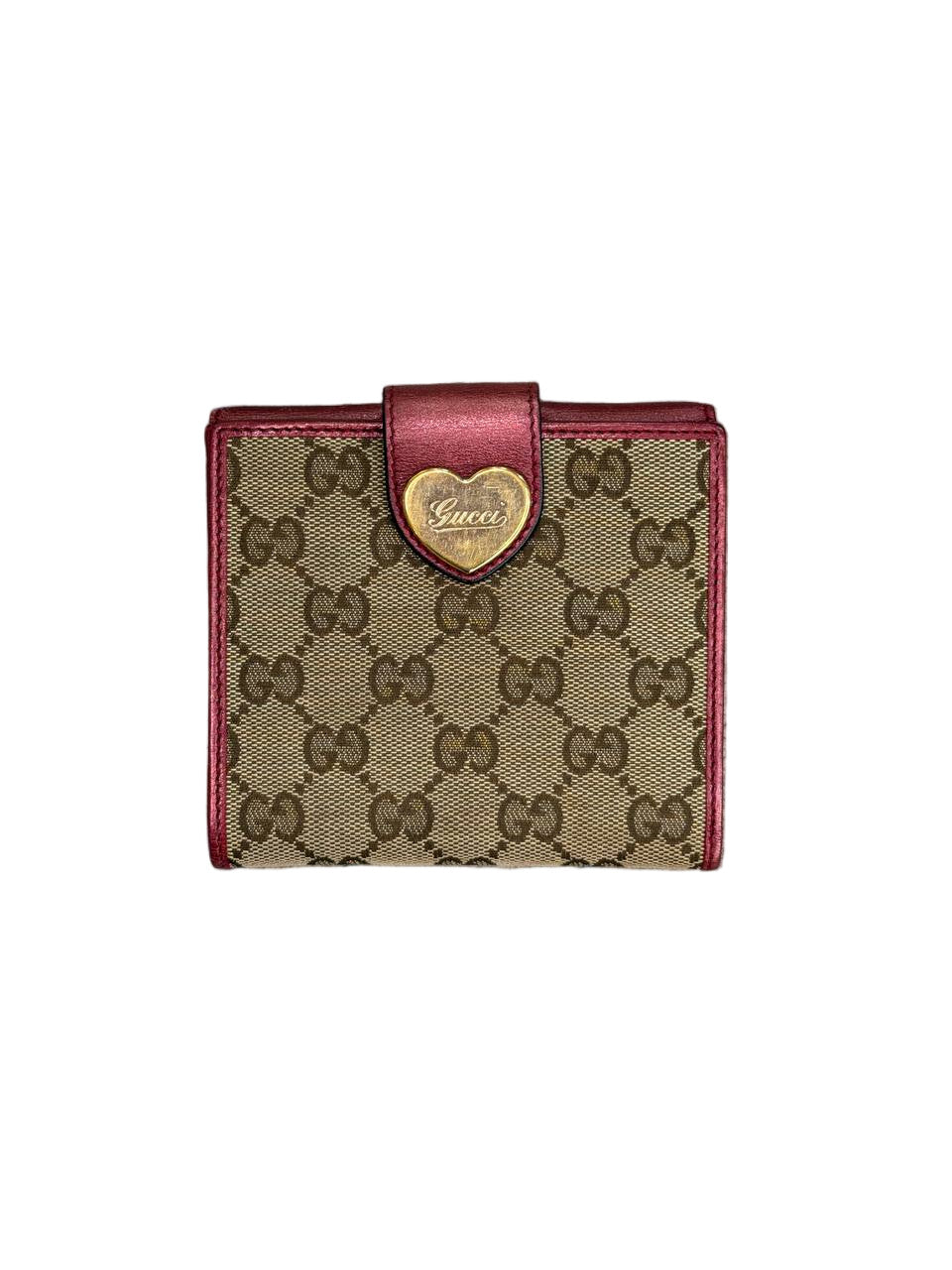 PICCOLO PORTAFOGLIO GUCCI TELA GG SUPREME RIFINITURE METALLIZZATE ROSA