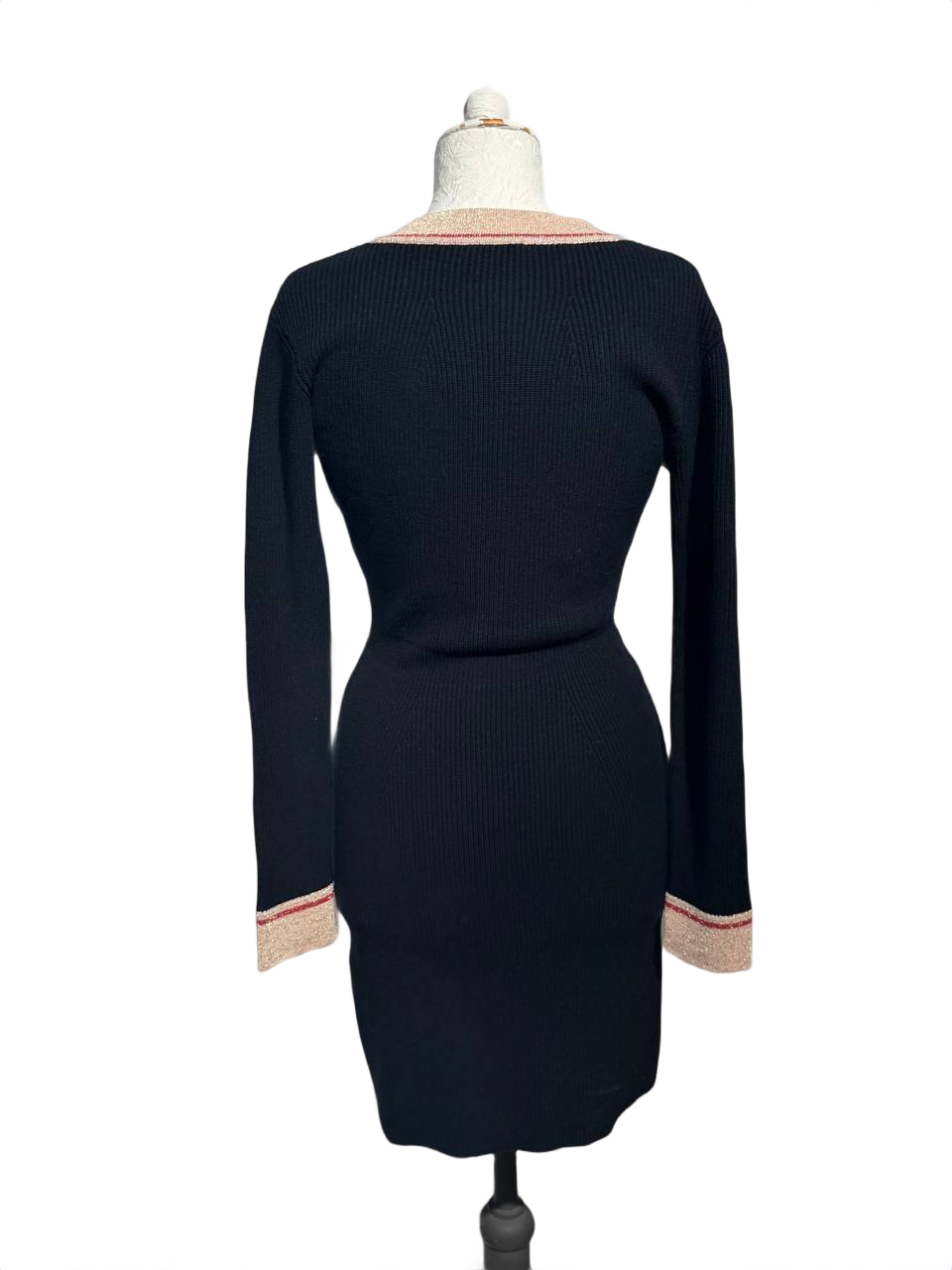 ABITO ELISABETTA FRANCHI IN MAGLIA NERO Tg 44