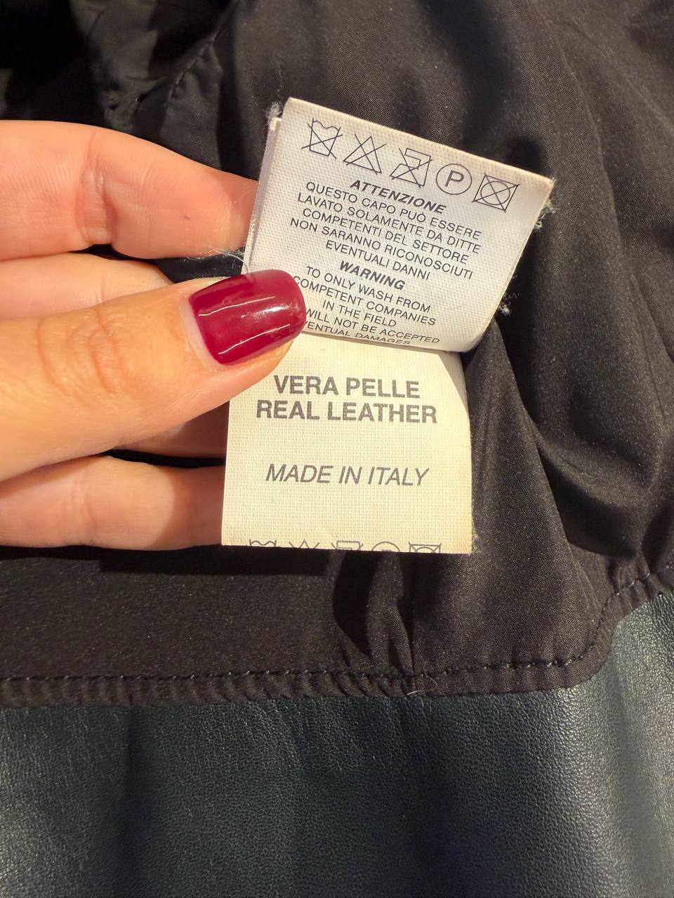 PIUMINO LE STREGHE GRIGIO/NERO PELO DI VOLPE NERO Tg 46