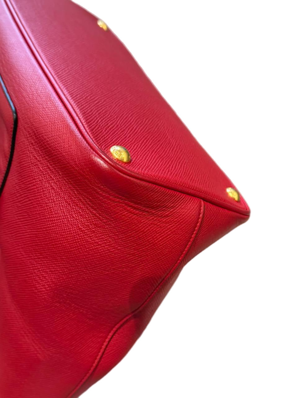 BORSA PRADA SAFFIANO ROSSA CON TASCA FRONTALE
