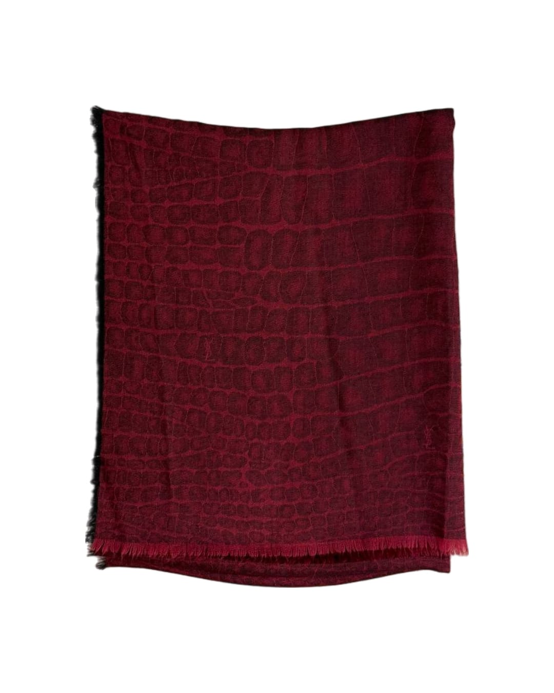 PASHMINA YSL BORDEAUX TRAMA COCCODRILLO BORDEAUX