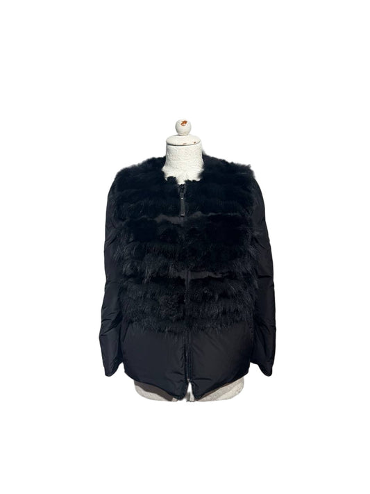 PIUMINO NERO CON PELO NERO MURMASKI E LAPIN Tg 42