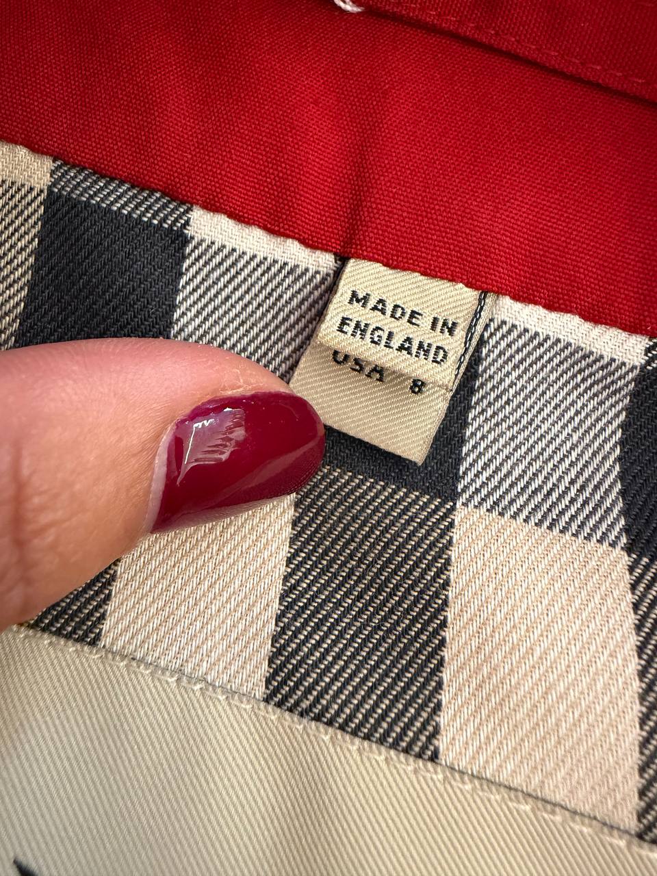 IMPERMEABILE BURBERRY ROSSO DOPPIO PETTO Tg 42