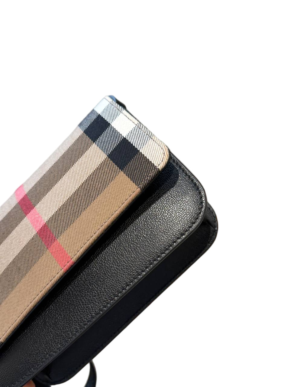 TRACOLLA BURBERRY CHECK E RIFINITURE NERE