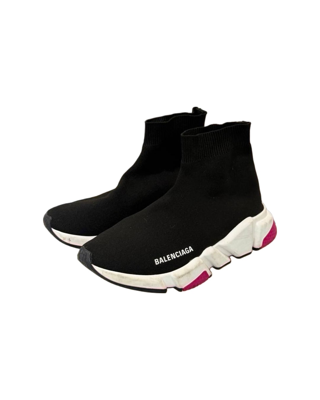 SNEAKERS BALENCIAGA SPEED TRAINER NERO FUCSIA Nr 38