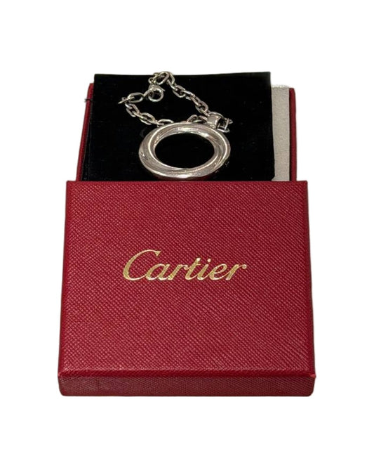PORTACHIAVI CARTIER ANELLO ARGENTO