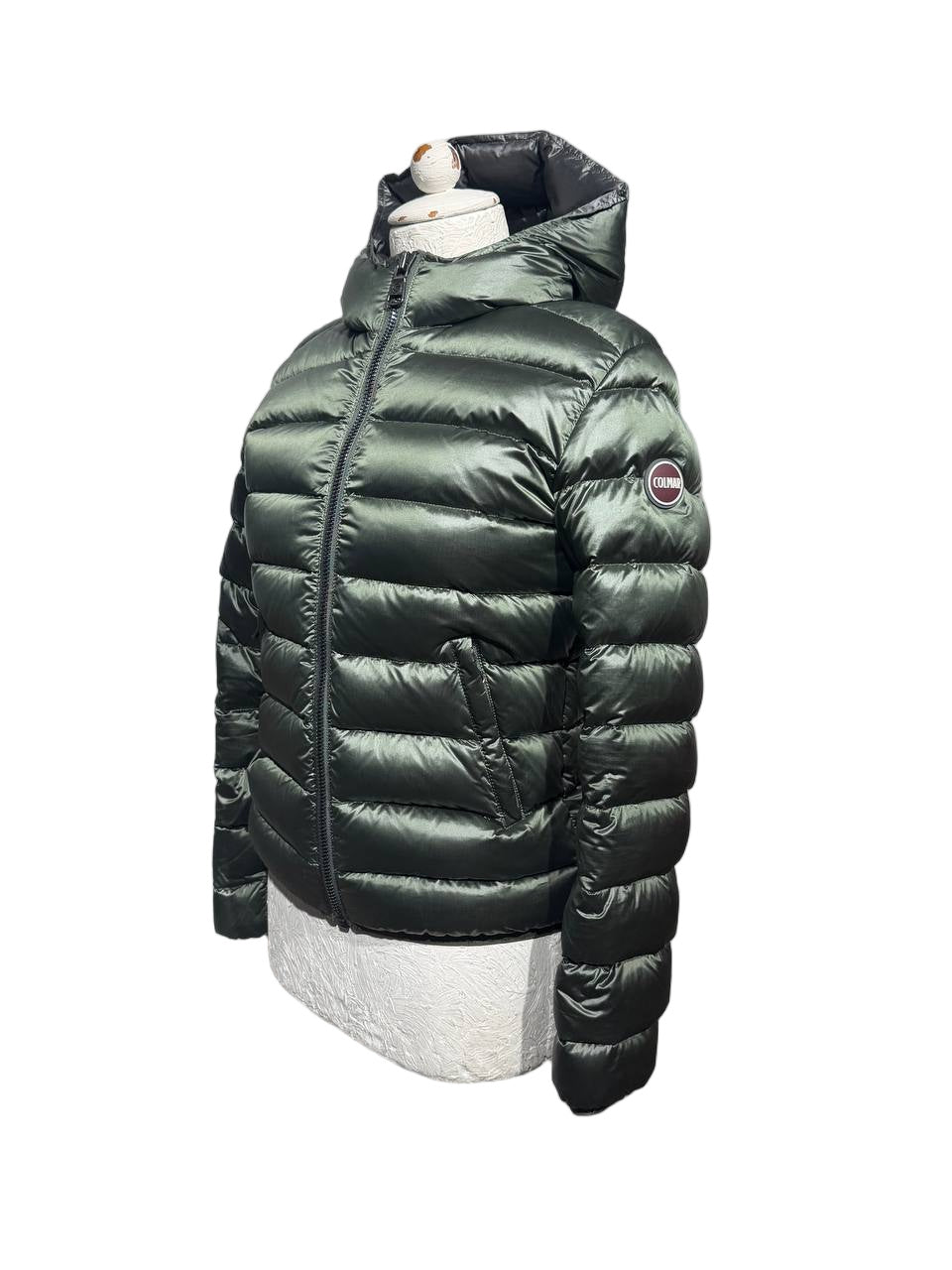 PIUMINO VERDE CON CAPPUCCIO COLMAR ORIGINALS  Tg S
