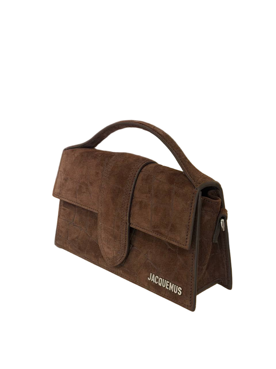 JACQUEMUS LE GRAND BAMBINO SUEDE STAMPA COCCO MARRONE